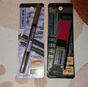 Maybelline Brow Pencil and Tattoo Studio Gel 2pc Bundle - Medium Brown